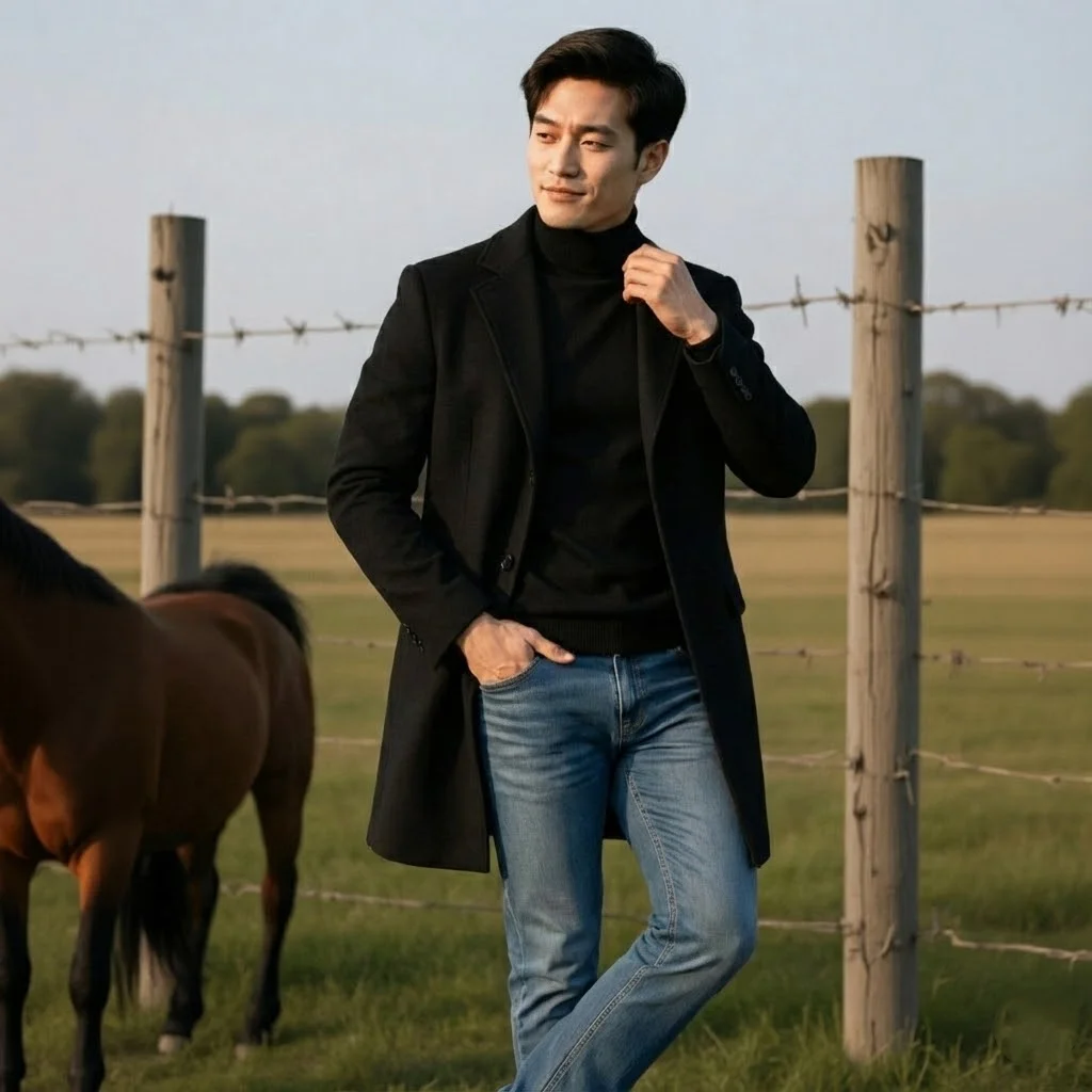 

Stylish Men's Jacket: Single Breasted Wool Blend Long Jackets, Warm Windproof Coats Autumn Wear, Solid Color Design Outerwear