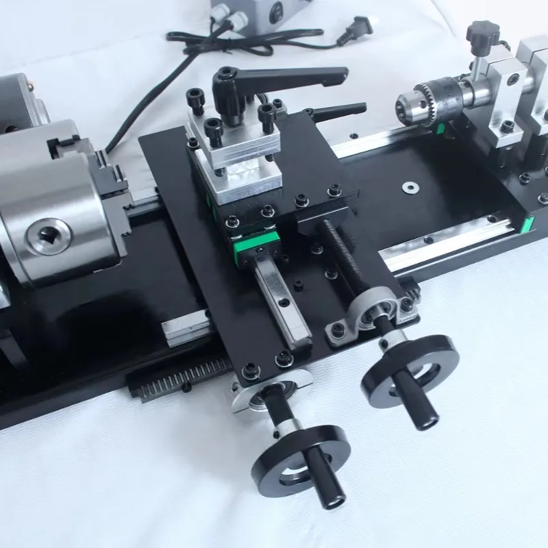 Variable Speed Mini Pool Cue Snooker Billiard Repairing Machine with Shift Rail Cue Repair Lathe Machine