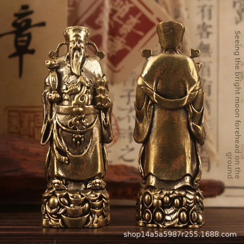 البرونزية الثروة الله تمثال ديكور المنزل تمثال بوذا الحرفية متجر الديكور المواد المعدنية الثقافة الصينية ديكورات المنزل النحت