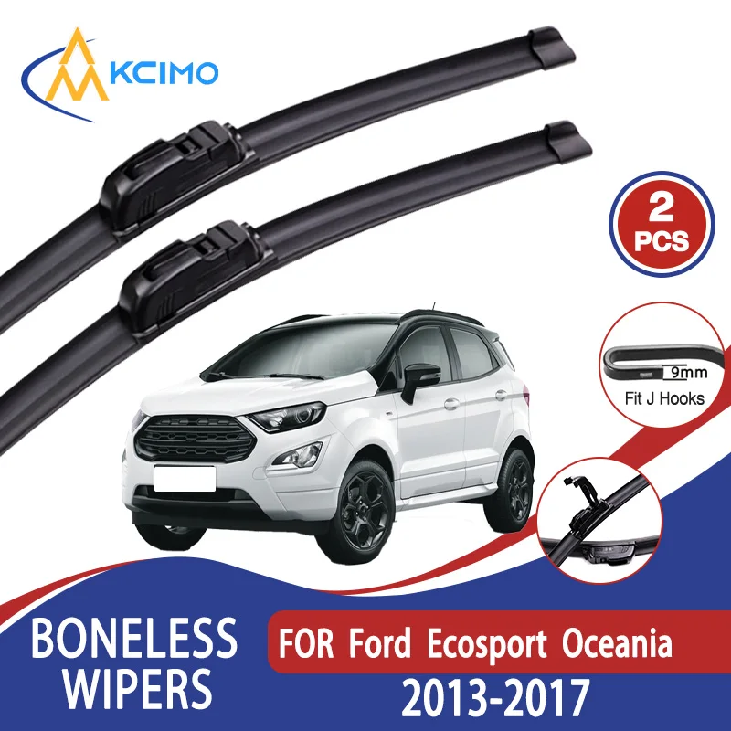 

For Ford Ecosport Oceania 2013-2017 Car Wiper U-type Soft Rubber Boneless Wiper HD Quiet Durable Automotive Wiper 22"+16"