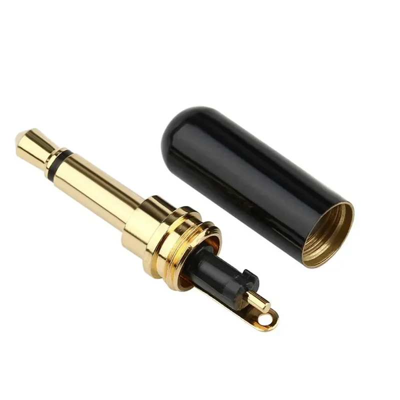 Jack 3.5 For Soldering Connector Mono Plug 2 Pole Headphone Speaker Terminal Audio Jacks DIY Earphones Cable Metal Alloy 6 Color