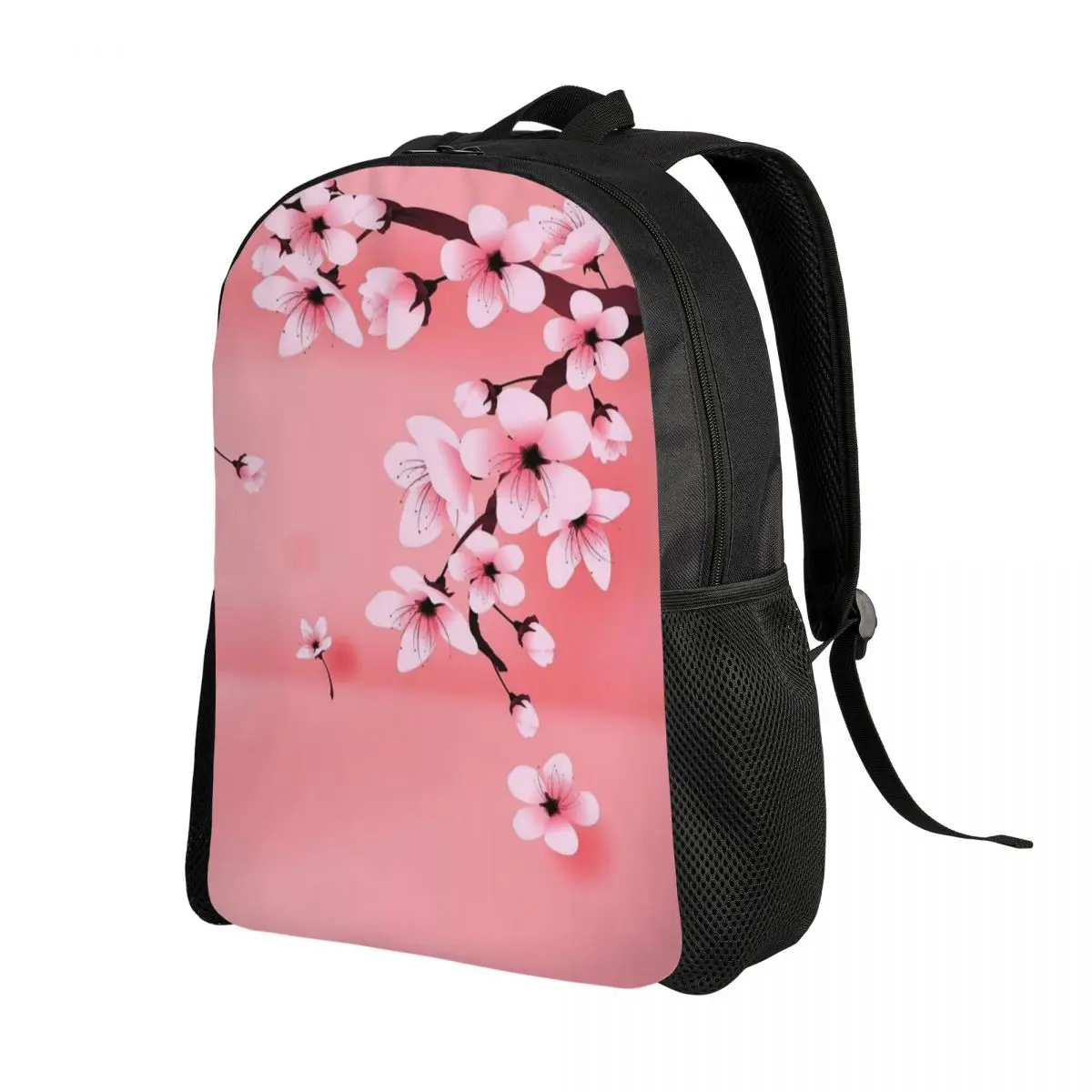 Sakura Tree Cherry Blossom Floral Flower Backpack Daypack Large Capacity Children BookBag School Bag Shoulder Bags for Men Women