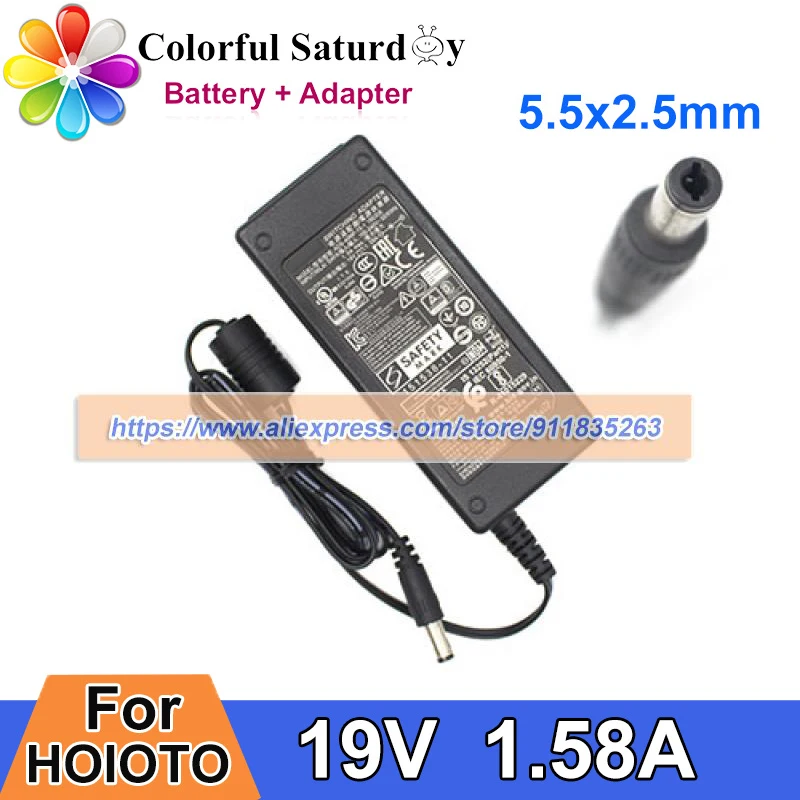 

30W 19V 1.58A ADS-40NP-19-1 19030E SWITCHING Adapter For HOIOTO For HP MONITOR 24F 23ER 24ES 22EP 24FW DISPLAY HSTND-9931-K