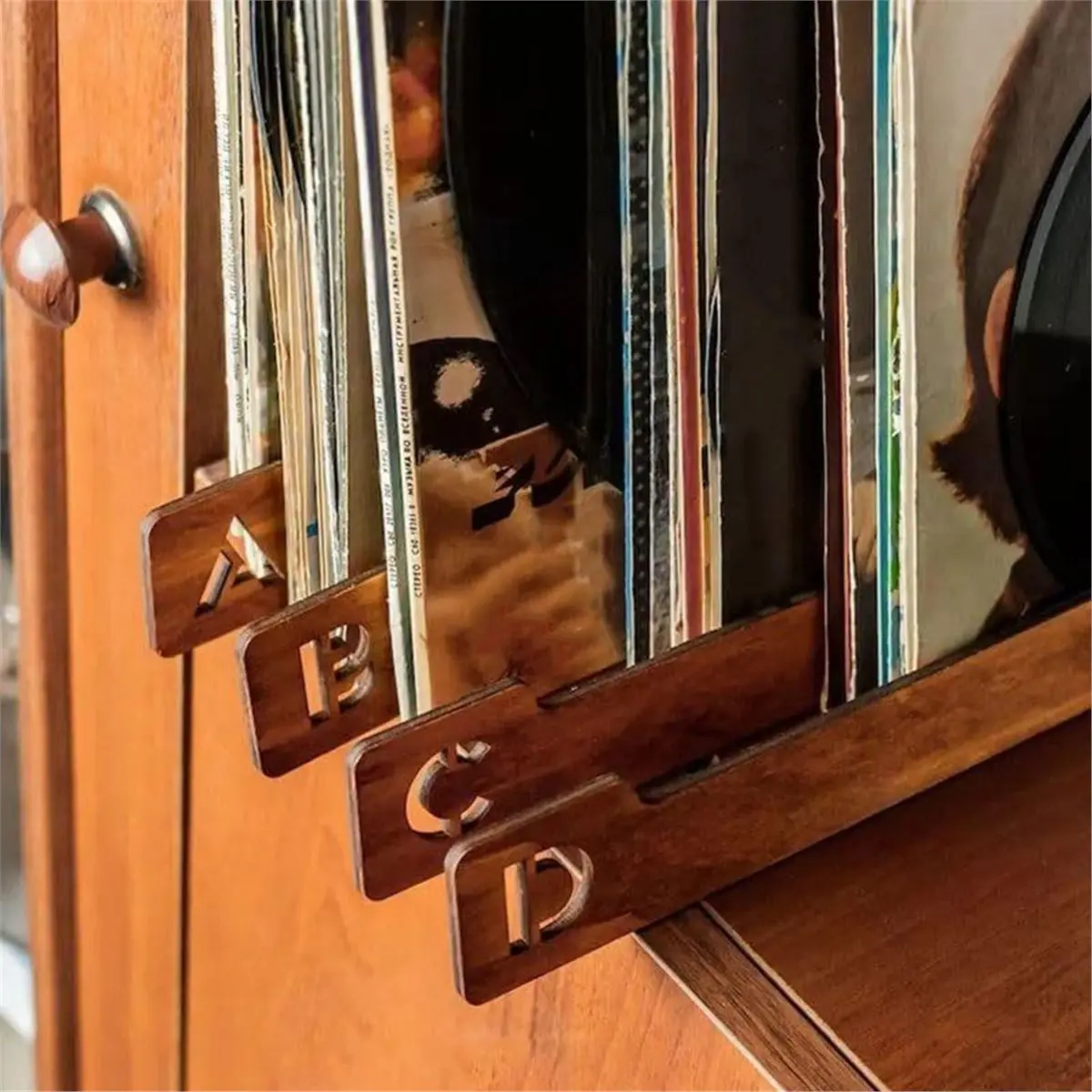 A511K 26PCS Alphabetical Vinyl Record Dividers for WoodenShelf Organizer,Record Alphabet Separator for Albums and Books SUMMER