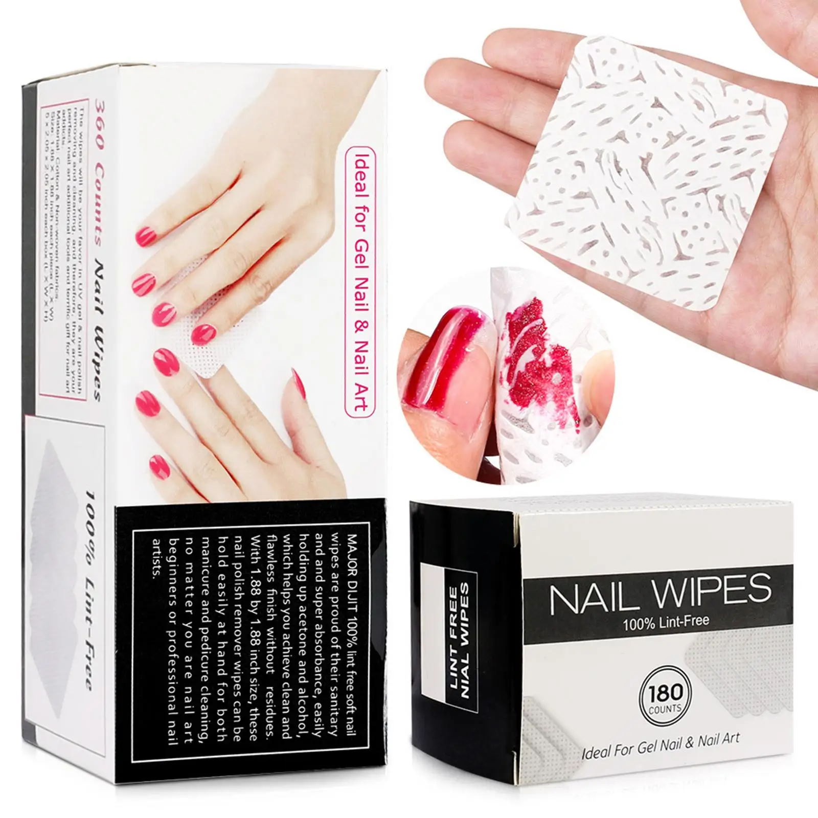 Lint Free Nail Wipes Eyelash Extension Glue Nail Wipes Adhesive Professional