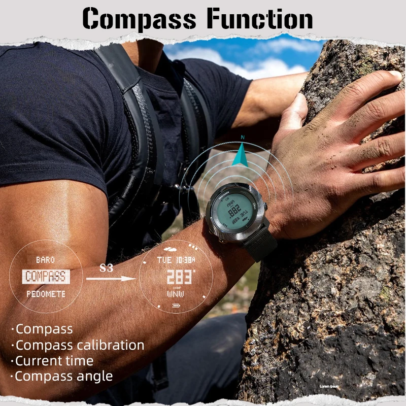 NORTH EDGE APACHE-D メンズ フリーダイビ - Altimeter Compass Watch のレビューと価格