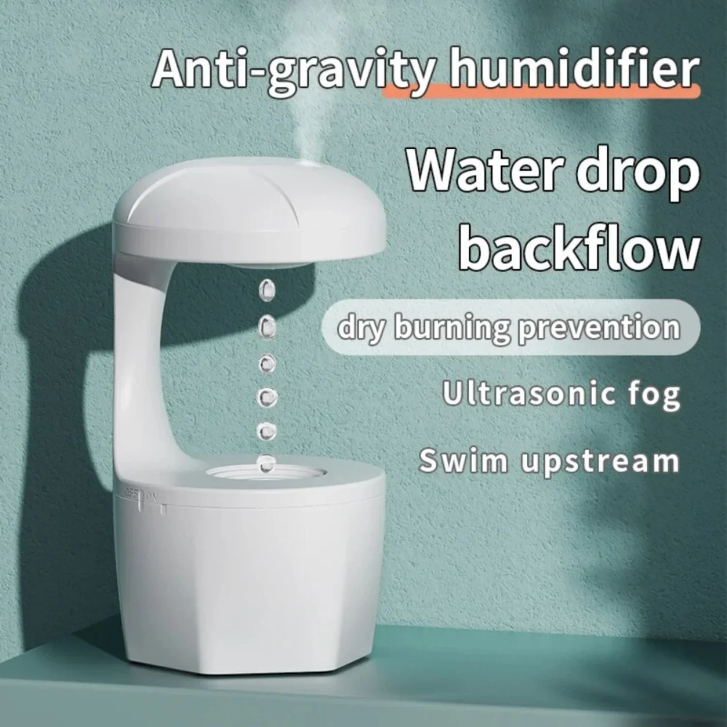 

Anti-gravity Levitating Cool Mist Maker: New Mute Counter Current Humidifier with Water Drops - Fogger to Relieve Fatigue.