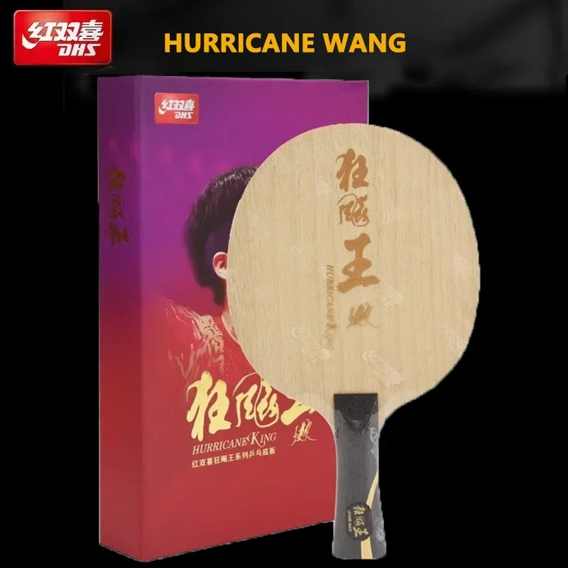 DHS-raqueta de tenis de mesa Hurricane Wang Chuqin con estructura W968, 5 madera, 2 AC OFF ++, hoja de Ping Pong con caja, Original