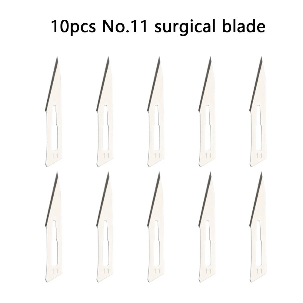 Carbon Steel Carving Metal Scalpel Knife  Blades Number 11 23 Surgical Medical Practicing Cutting Sculpting Repairing Tool