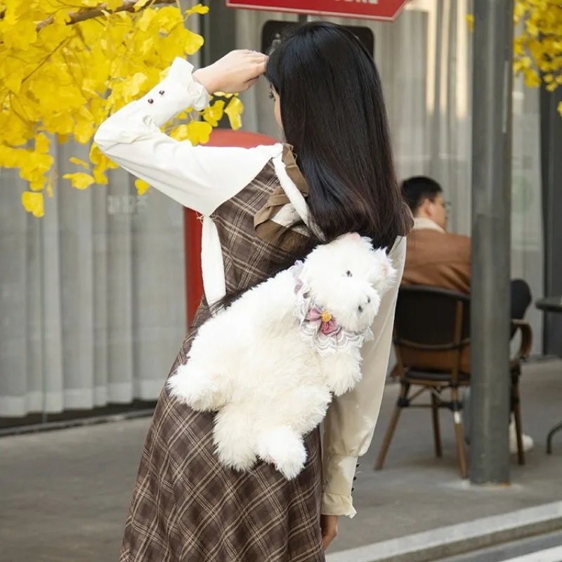 

Cartoon Soft Backpack Kawaii Ragdoll Cat Bag Gifts For Girls Children Girlfriend Women's Plush Christmas Pillows Stuffed Cat