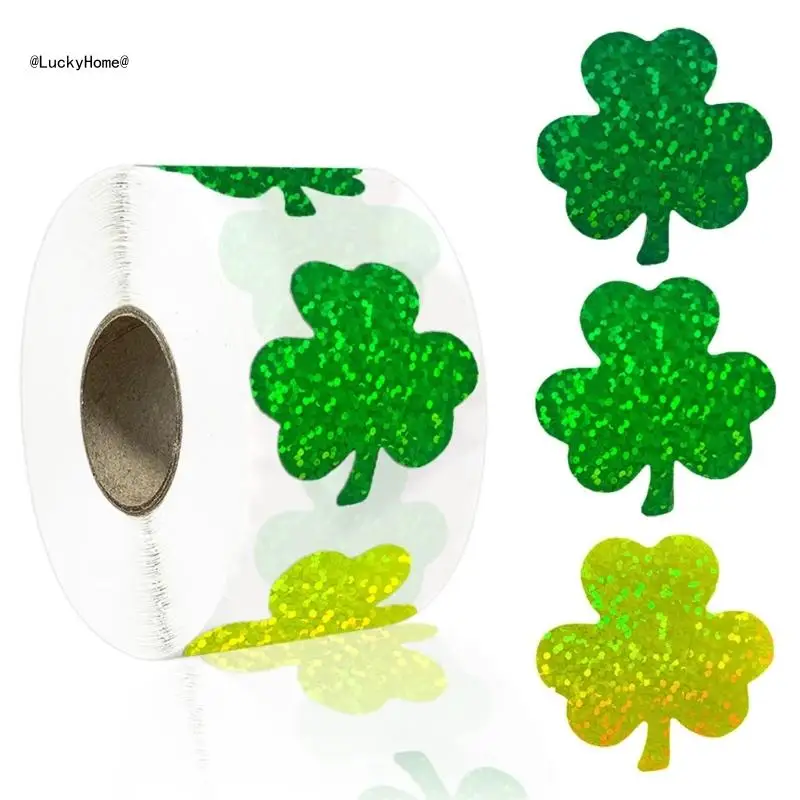 Shamrock Sticker Wrapping Label Self Adhesive for Party Decoration Scrapbooking 11UA