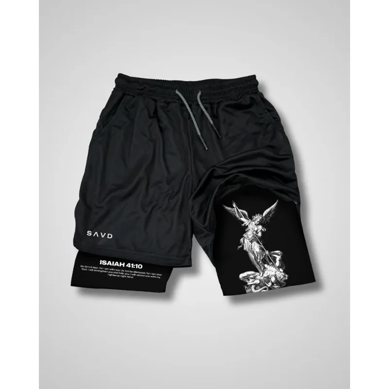 Celana Pendek Olahraga Kasual Cepat Kering Rajutan Tebal Merk Klasik SAVD High Street 2025 Motif Huruf Besar Gramasi Tinggi