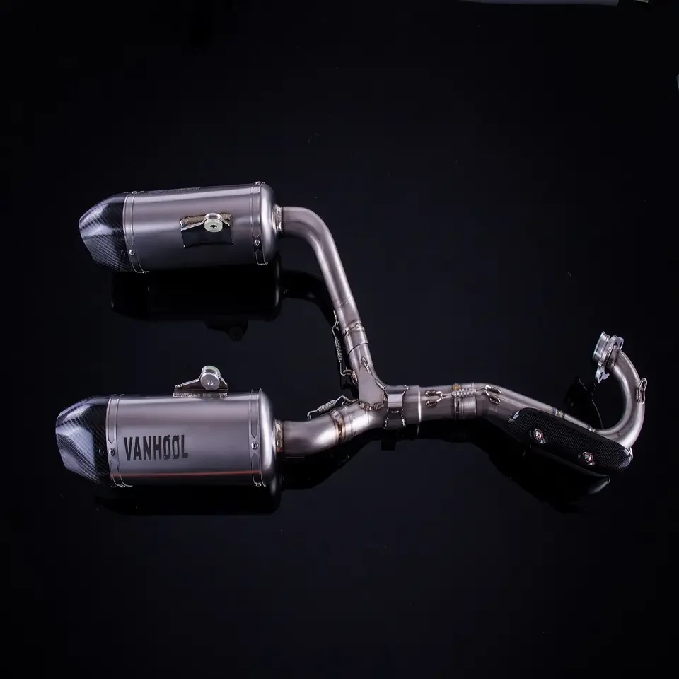 Factory Direct Selling Titanium Exhaust Pipe System for 250cc Off-Road Bike, Aftermarket Performance Muffler, Racing Escape