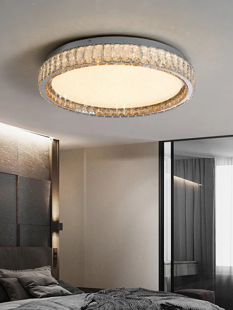 

Nordic Bedroom Ceiling light Luxury high-end Modern simple creative master bedroom LED Lamp room lamp round Crystal lamp