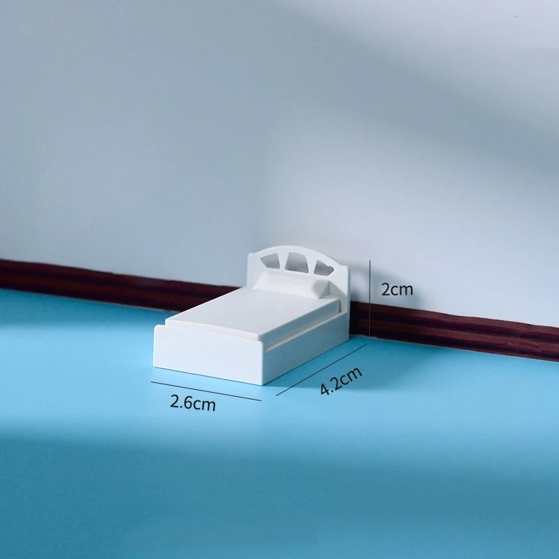 1:50 스케일 미니어처 가구 모델 세트 - 테이블, 의자, 소파, 침대, 캐비닛 및 미니 가전 제품이 포함된 현실적인 인형의 집 키트