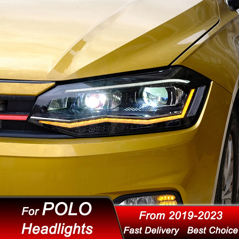 

Pop Car Headlights For Volkswagen VW POLO GTI 19-23 LED Auto Headlamp Assembly Upgrade High Configure Projector Lens Accessories