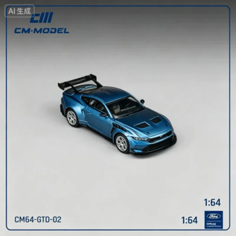 

[Pre-sale]CM Model 1:64 Ford Mustang GTD Passion Blue Cast Alloy Vehicle Model, Adult Collection Decorative Piece, Festival Gift
