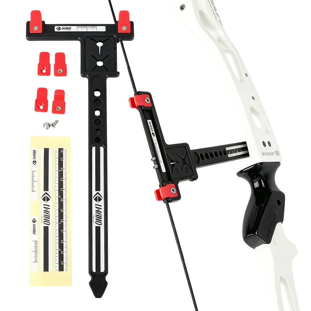 Multifunctional Archery T-Shaped Square Ruler Recurve Bow Brace Height Nocking Point Adjustment Measurement Tool For Bow Tuning