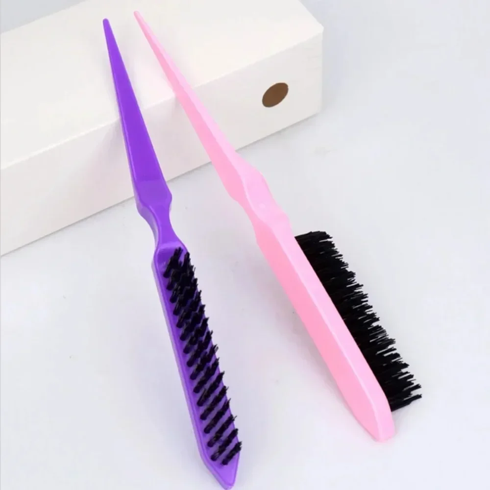 1Pc Professional Hair Brushes Teasing Back Comb Boar Bristle Brush Rat Tail Hair Combs Barber Salon Hairdressing Styling Tools