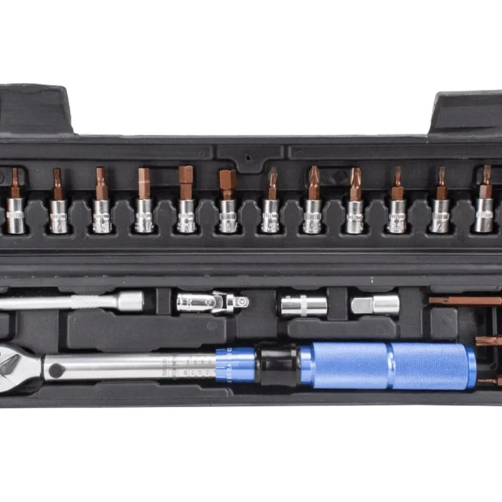 

15Pcs Pre Adjustable Torque Wrench Set 1/4'' 2-24N.m Sleeve Removal Ratchet Auto Repair Tool For Automotive Maintenance