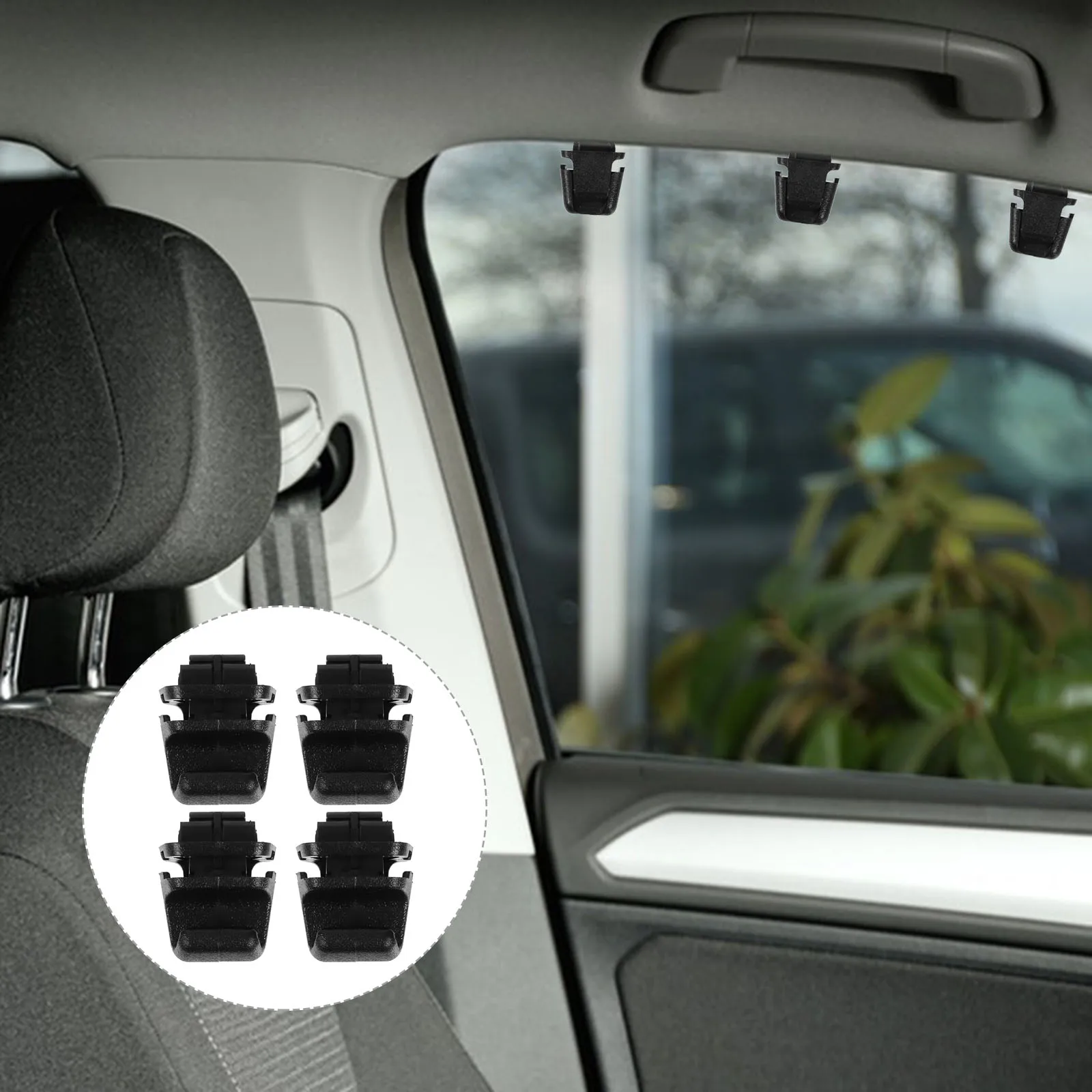 

4pcs Rear Door Sunshade Hooks Curtains Holders Wall Plastic Drapes Pull Tiebacks Blind Curtain Parts Sun Shade Accessories