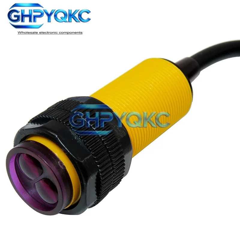Smart Car Robot E18-D80NK Infrared Obstacle Avoidance Photoelectric Sensor Proximity Switch 3-80cm Detection Range Adjustable