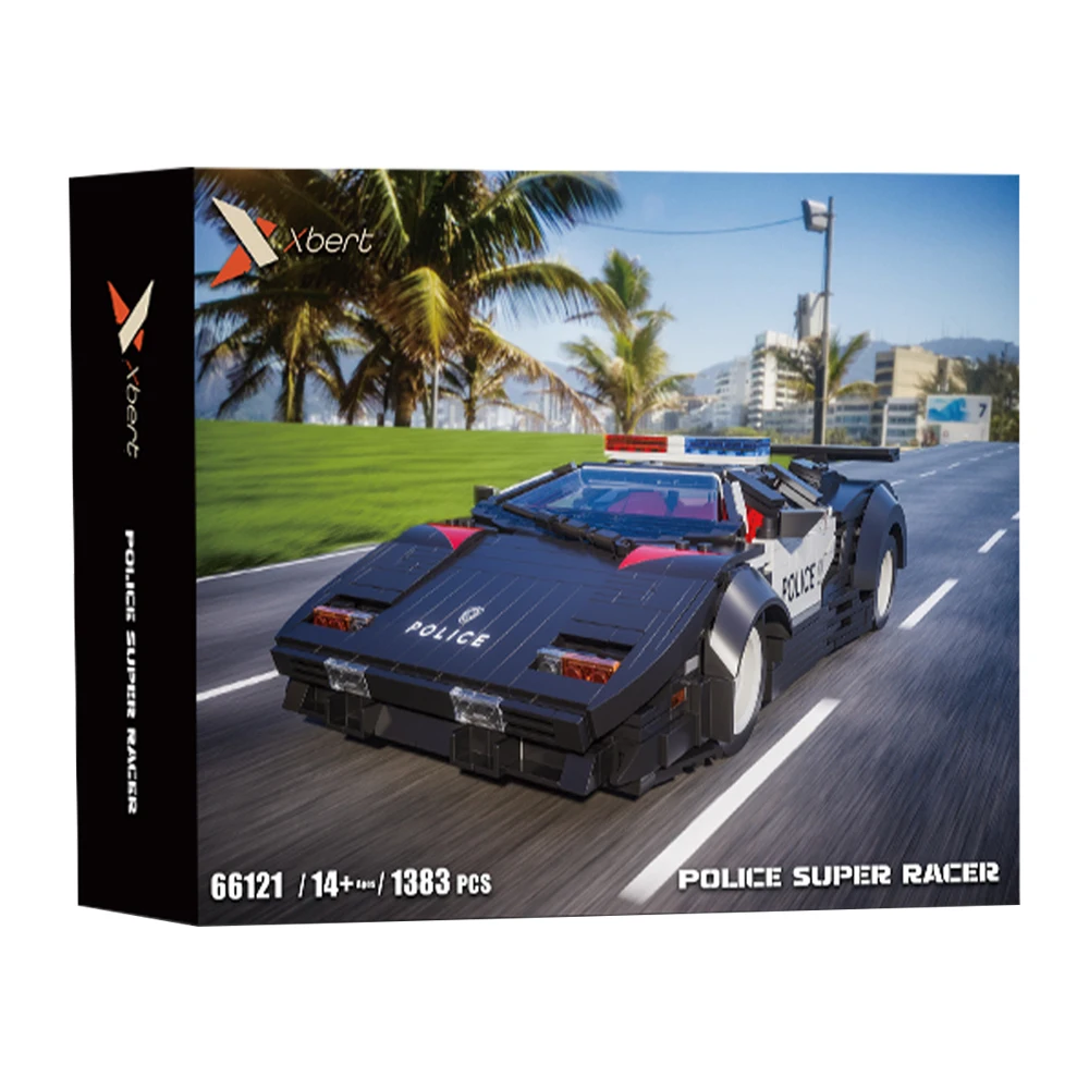 

IN STOCK 66121 MOC Creativity Police Building Blocks Assembling Sports Car Bricks Model DIY Toys for Boys Christmas Gift Set