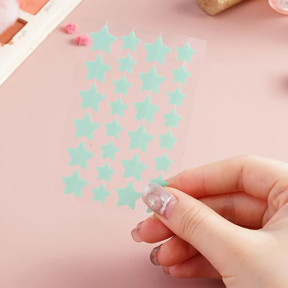 Y2k Cute Star Acne Care Patch Colorful Invisible Acne Removal Stickers Removal Spot Pimple Patch Acne Care Patch Skin Care Tools