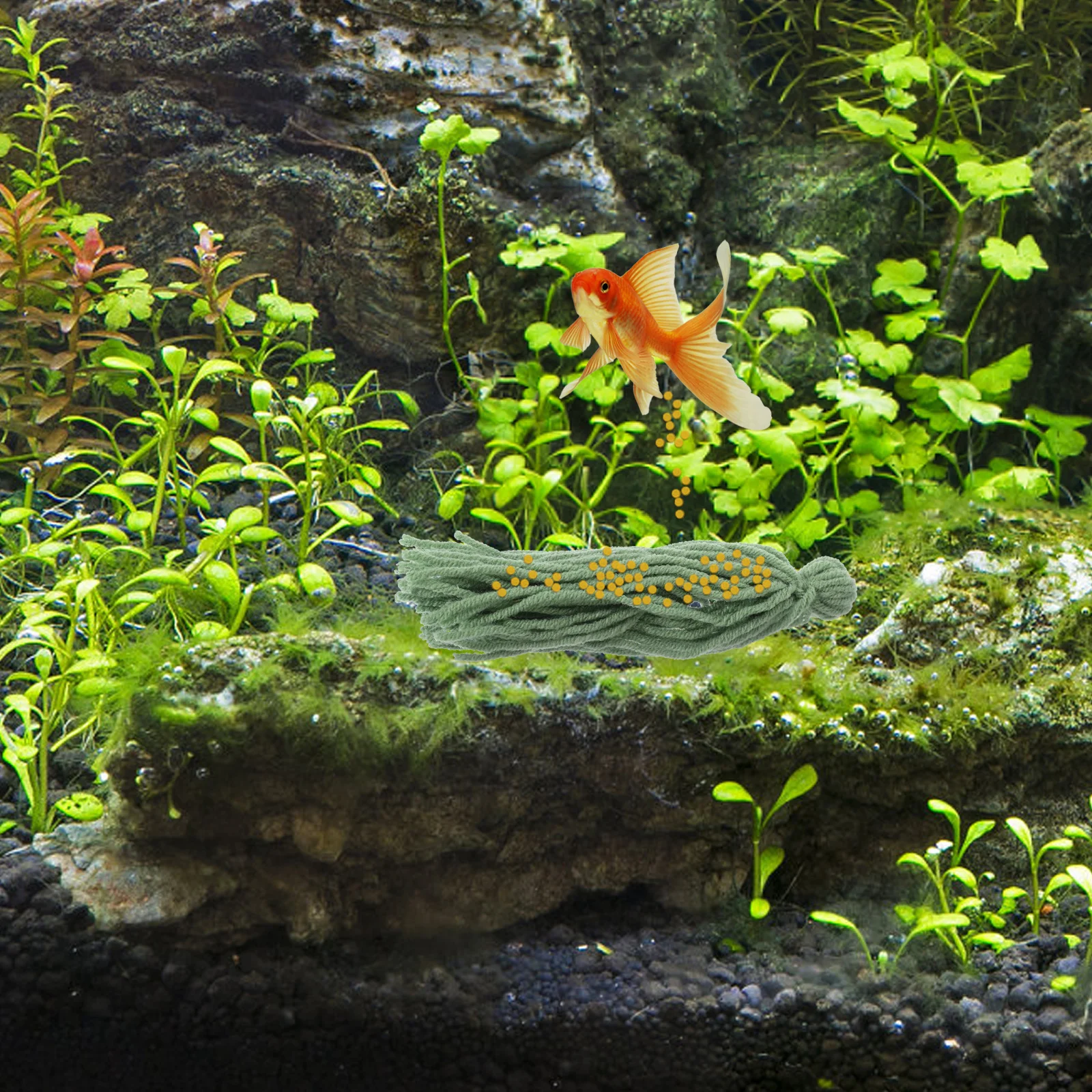 

5Pcs Fish Breeding Mops Spawning Mop for Aquarium Angelfish Shrimp Tank Egg Laying Breeding Container Wool Yarn