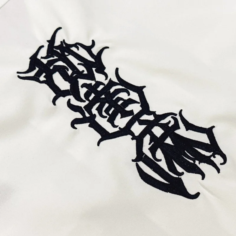 WACKO MARIA White Black High-end Embroidery Killer Music Hawaii Short Sleeve Shirt Summer Men's Women's Brand Shirt
