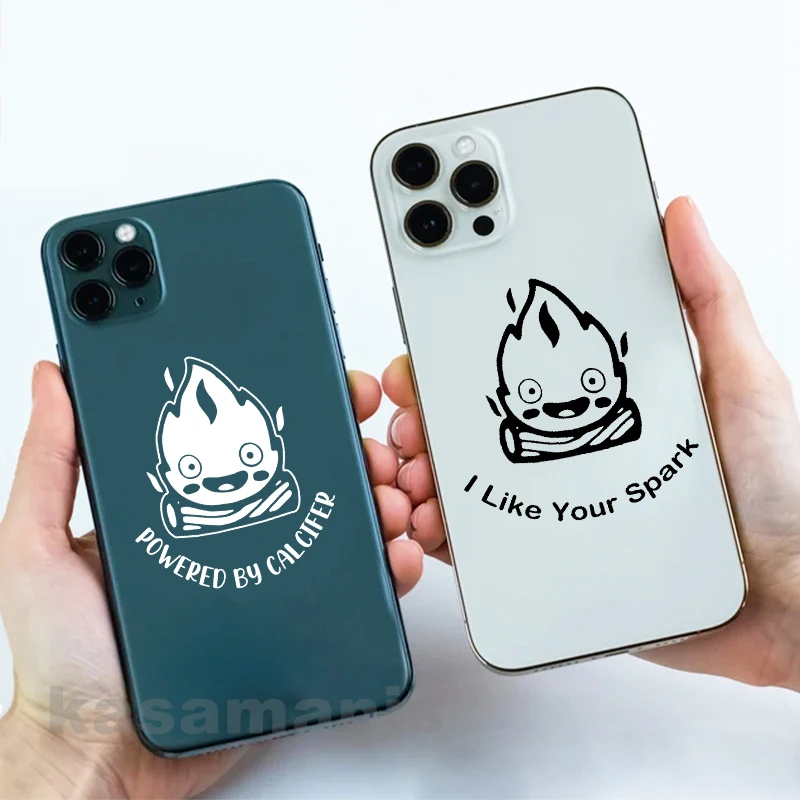 Powered by Calcifer Fuel Tank Cap Car Stickers Cover Scratches Window Decal For Motorcycle, Laptop, Phone, Helmet Decoration view 4
