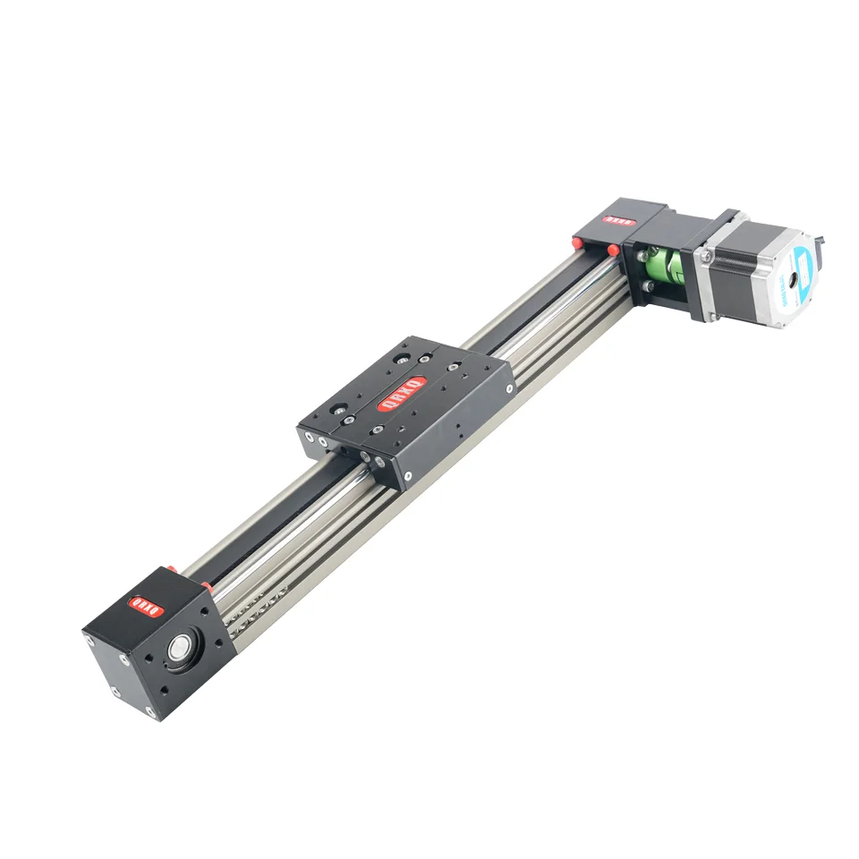 QRXQ RXP45  Belt Linear Module with Stepper Motor High Precision Rail Customizable Length Low Noise for CNC Industriesr motor