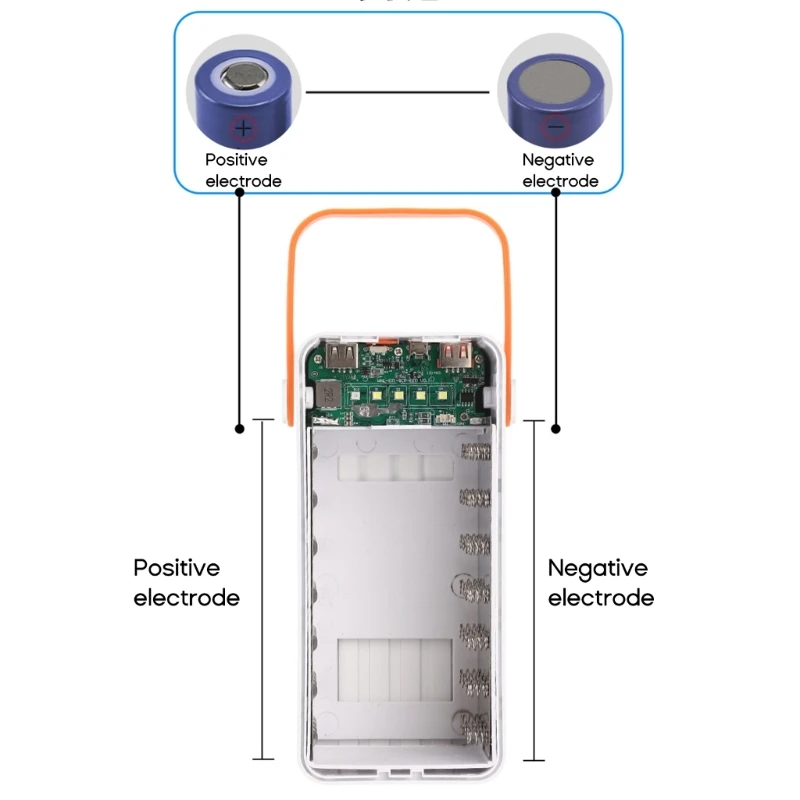 QC3.0 5V USB 28x18650 custodia per batteria a ricarica rapida custodia per banca di alimentazione fai da te con supporto per caricabatterie per