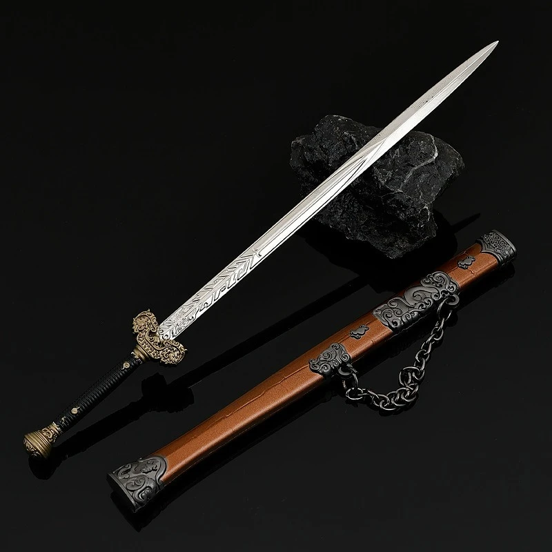 22cm/8.66in 검은 신화: Wukong Hyakumo 실제 검 게임 주변 무술 무기 모델 금속 공예 데스크탑 장식 장난감