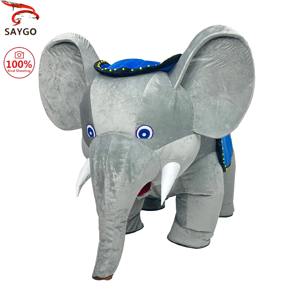 

SAYGO Inflatable Four Legged Elephant Costume Adult Character Cosplay Halloween Mascot Performance Party Props Costume