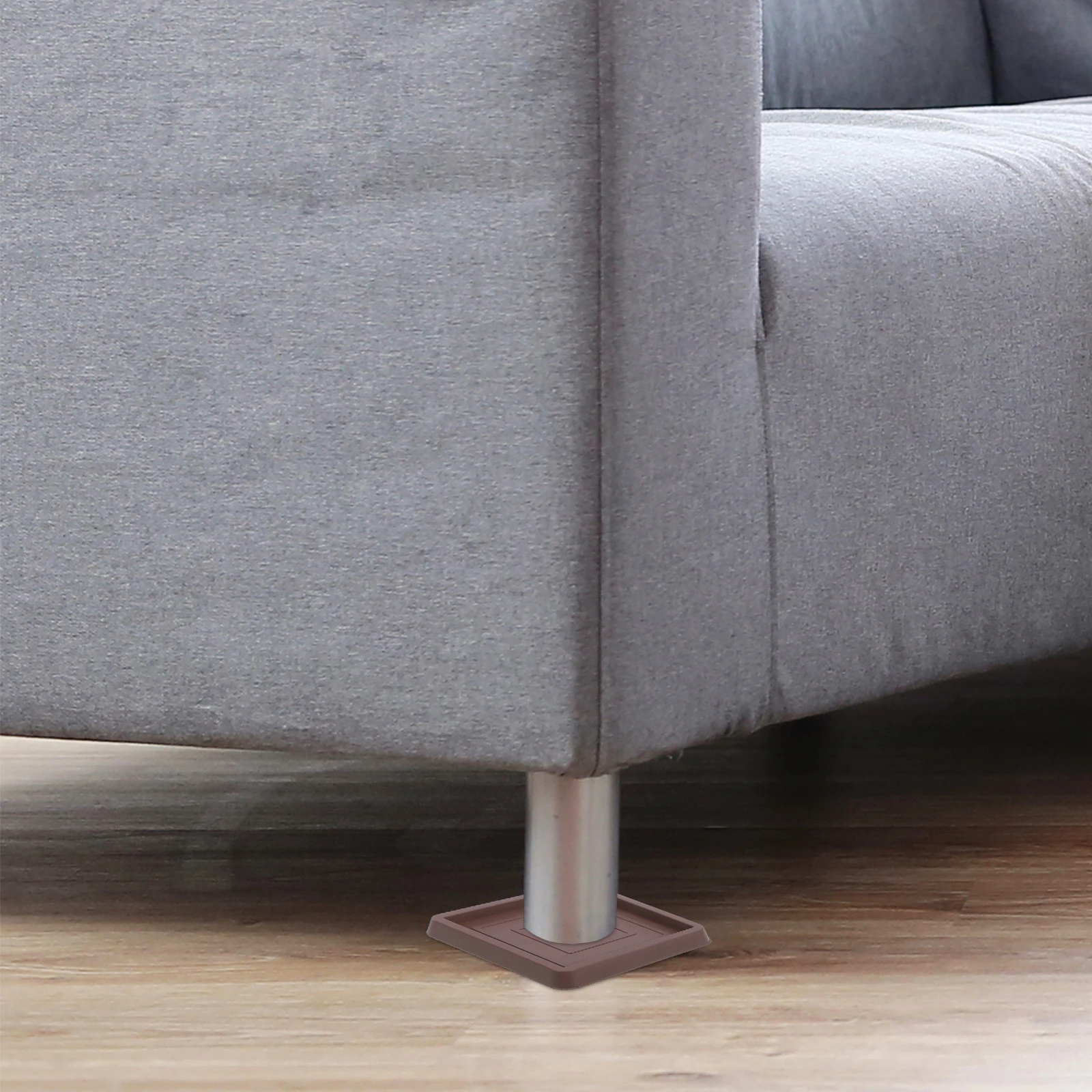 

4 Pcs Non-slip Furniture Leg Pads Wear-resistant Rubber Stoppers Coasters Light Brown Small Chair Wheel Stopper Replaceable
