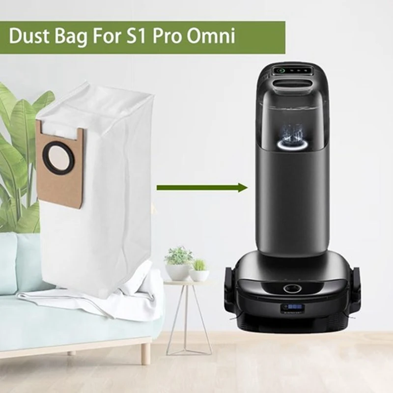 12 قطعة من أكياس الغبار لملحقات كاسحة Eufy Omni S1 / S1pro مدمجة لتدوم طويلاً وتعمل بشكل جيد