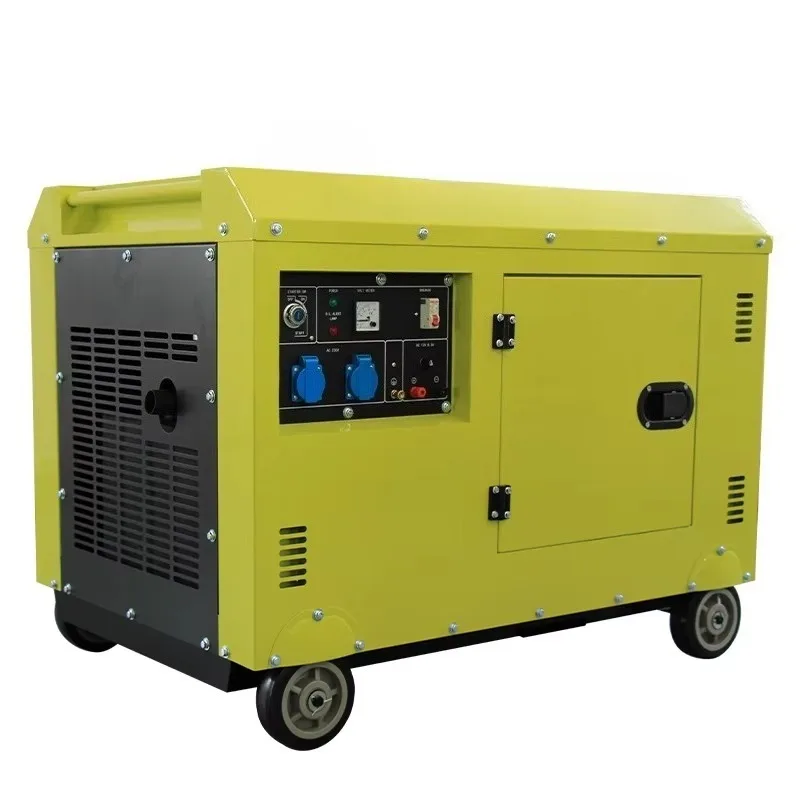 Super Silent Generator 8kw 8.5kw Three Phase 1100F 50Hz Air Cooling 12V DC Electric Start Portable