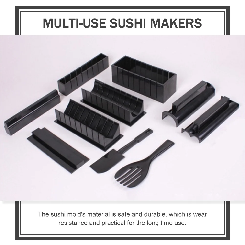 

10Pcs Sushi Molds Plastic Press Makers Kitchen DIY Tools Convenient and for Home Use Sushi Making Tube