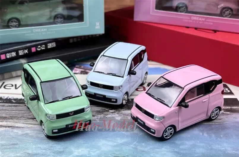 Time Micro 1/64 For Wuling Hongguang MINI Car Model Simulation Alloy Diecast Simulation Birthday Gift Hobby Display Collection