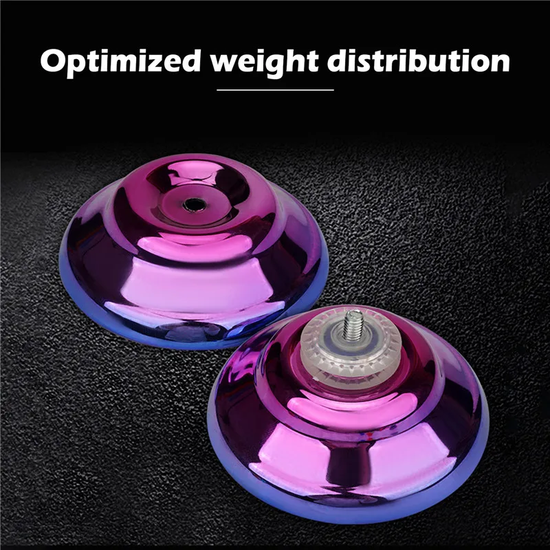 Alloy Flashing Metal Yoyo Children\'s Toys Funny Toy Yoyo for Kids and Beginners Metal Yo-Yos Outdoor Toys Accessories