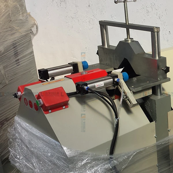 Sierra de corte automática en forma de V/máquina de PVC de perfiles de plástico/maquinaria de puertas y ventanas de PVC