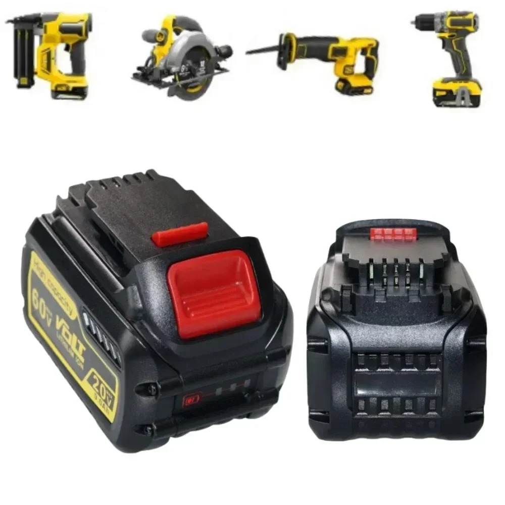DCB606 20V 60V 9.0Ah 6.0Ah Li-Ion Battery for DeWalt 18V 54V Power Tools 20 Volt Lithium Battery DCB547