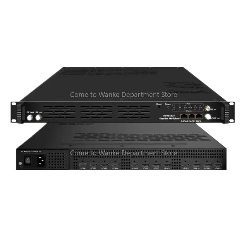 Digital TV 12 HDM I MPEG4 encoder modulator DVBC DVBT tuner to R F encoder modulator with 128 ip input
