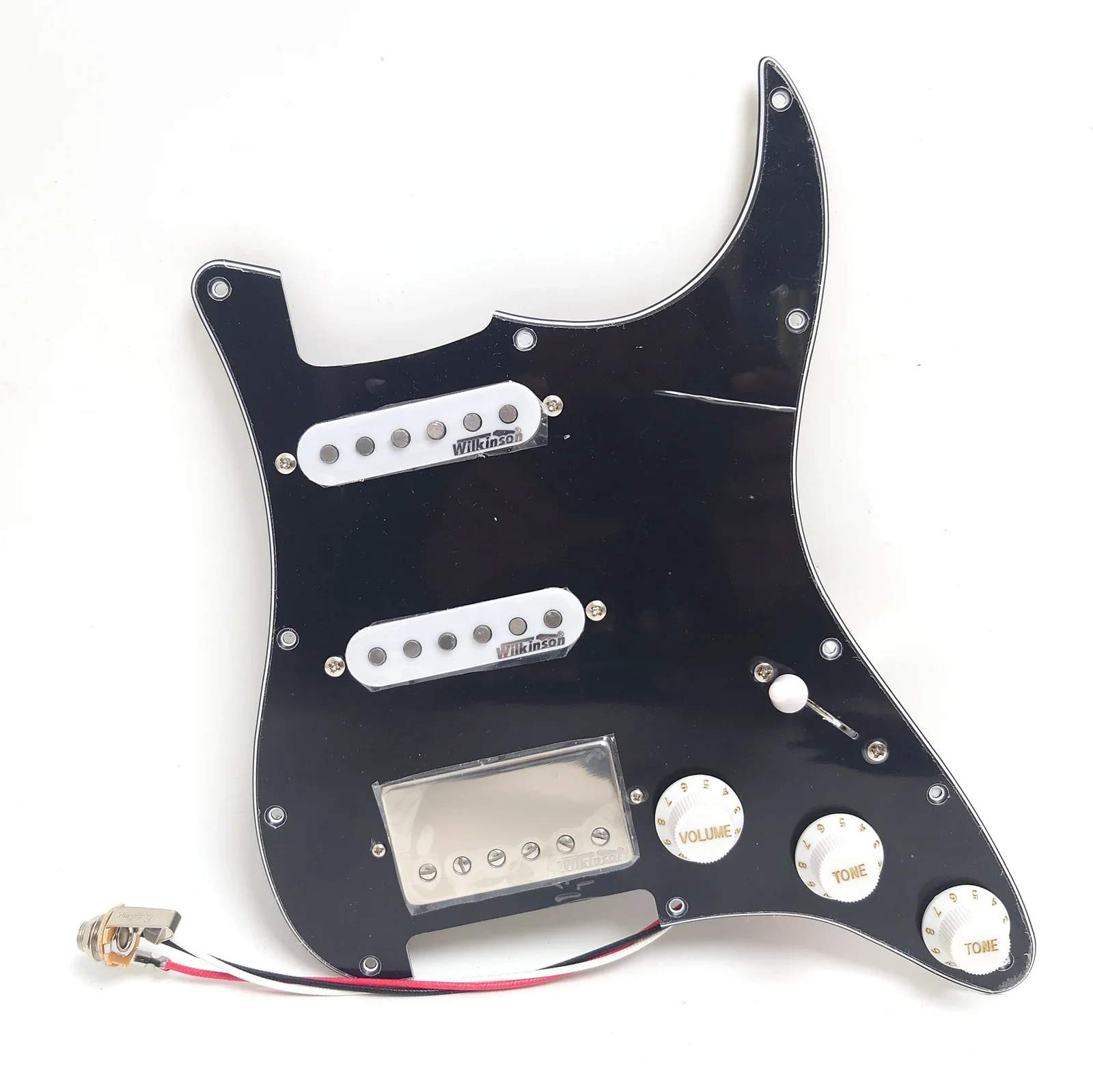 SSH Guitar Prewired Loaded Pickguard Set,Alnico 5 Humbucker Pickups for ST Guitar Electric Guitars Replacement Parts