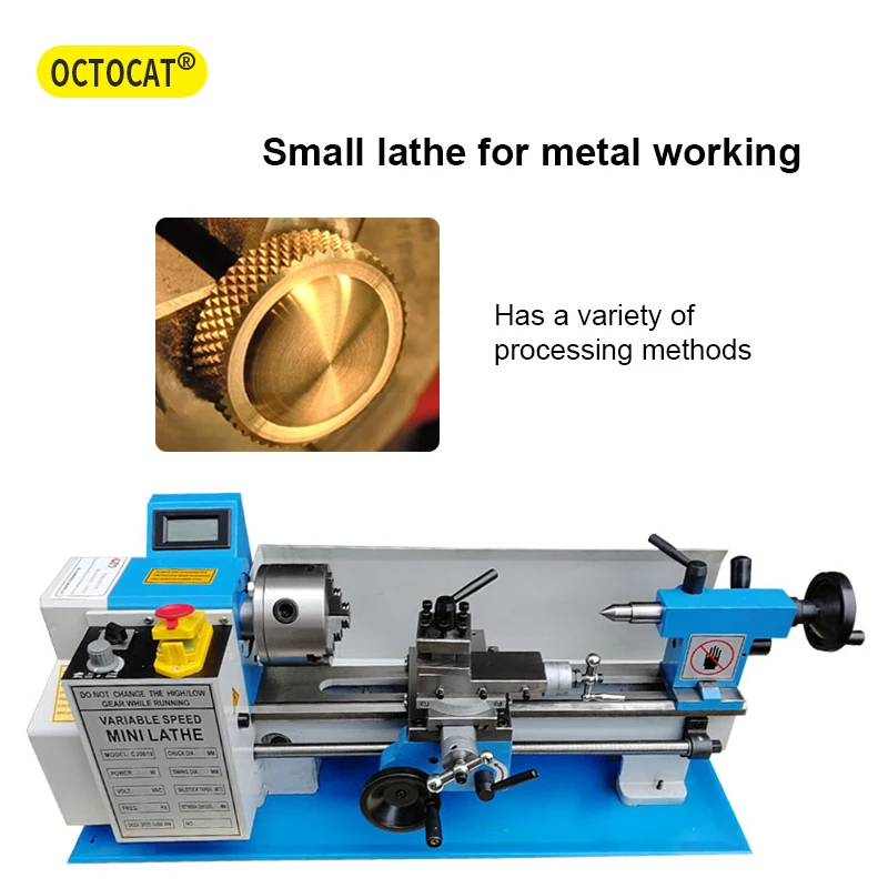 

High-Precision 210 Metal Processing Small Lathe Cj0618 Home Desktop Miniature Multi-Function Diy Desktop Lathe