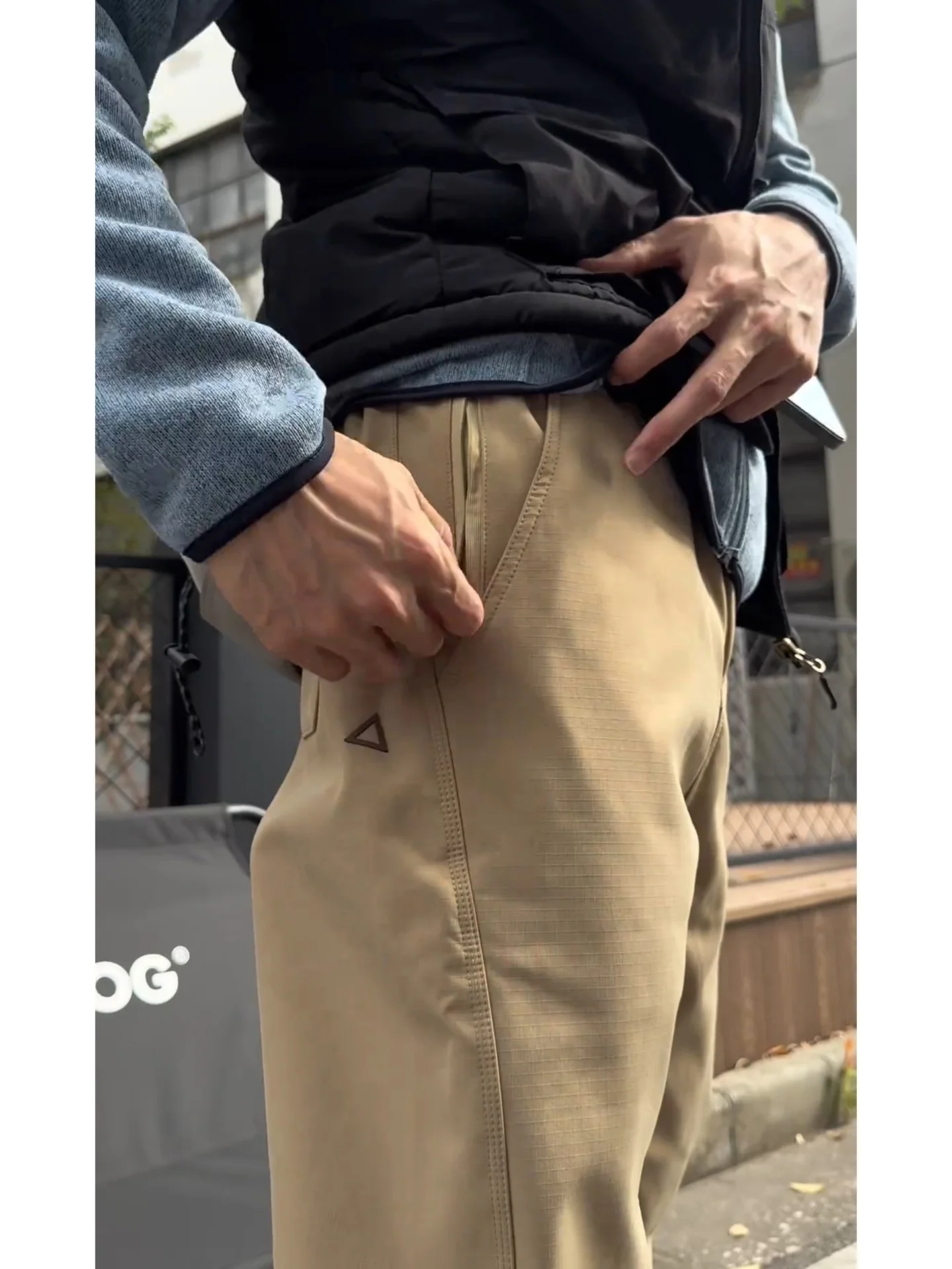 Khaki Fce Lined Soft ell Men's Autumn Winter Outdoor Sports Climbing Pants Windproof Waterproof e Label Straight Leg