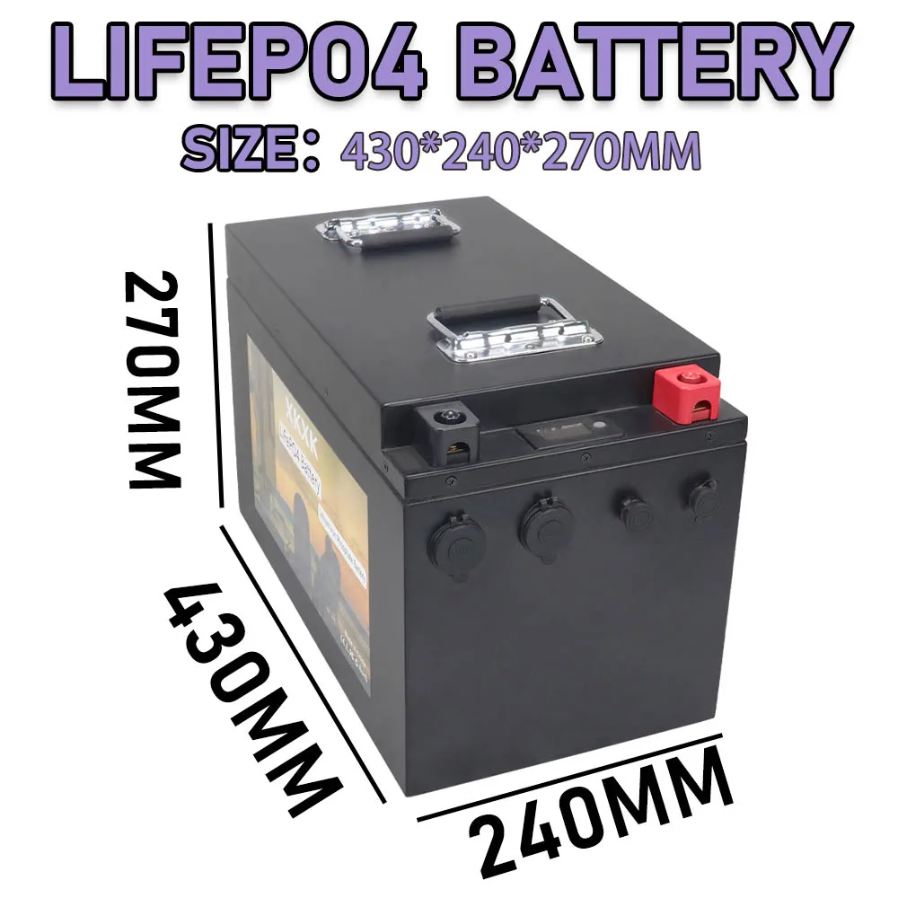 12V 500Ah Lithium Iron Phosphate Batteries Electric Vehicle Lithium Battery Pack Built-in BMS Class A 4000+ Cycles For Golf Cart