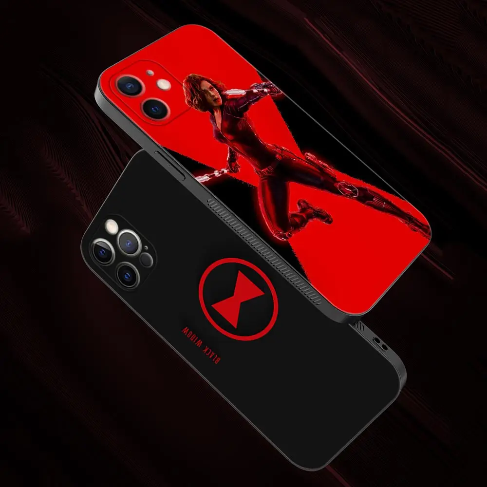 Marvel Black Widow Silicone Phone Case For iPhone 15 14 13 12 11 Pro Max Mini XS X XR 7 8 Plus Thin Soft Cover Shell Cases