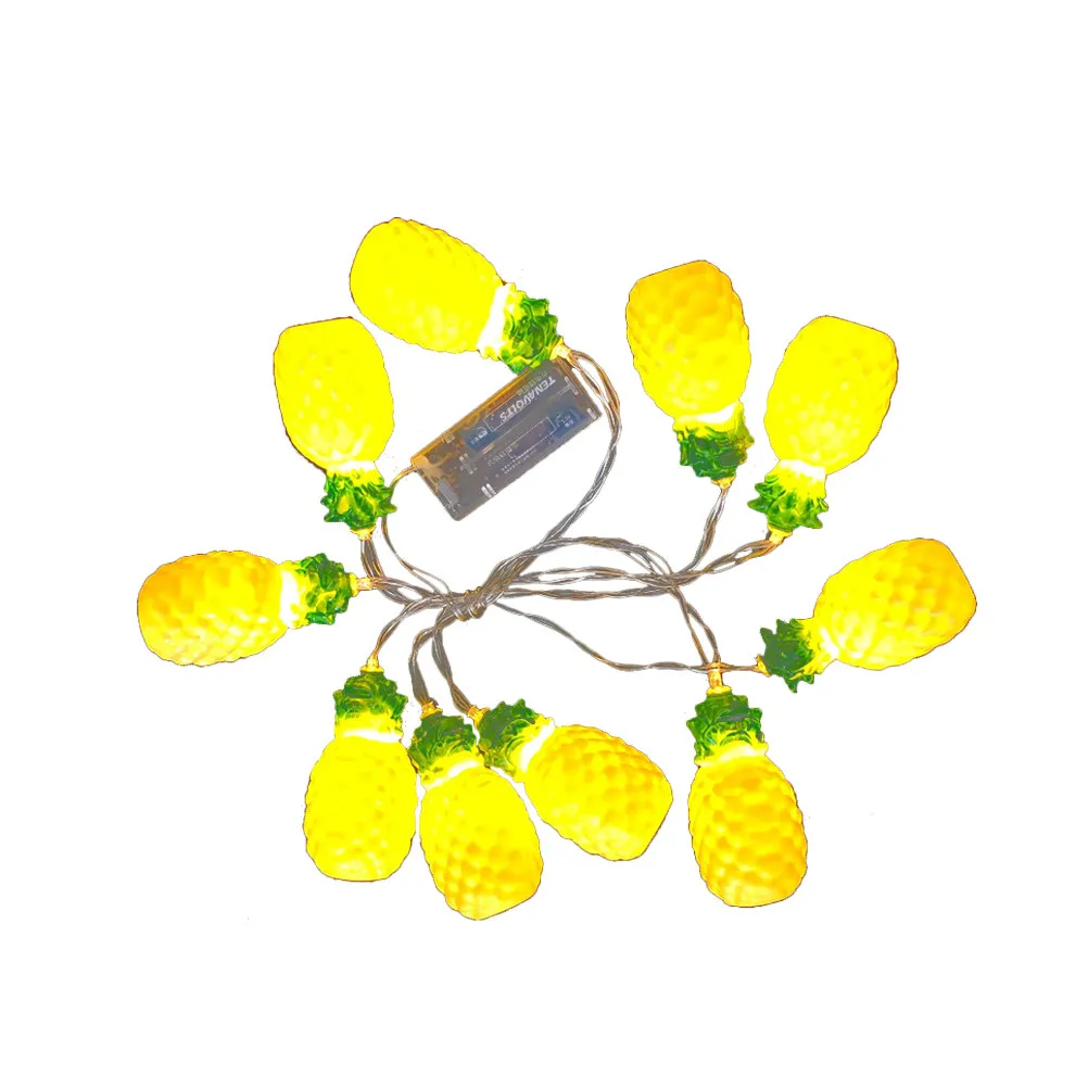 

Светодиодные гирлянды в форме ананаса, 20 лампочек, красочное мигающее декоративное освещение для спальни, сада, патио, Рождества, свадьбы